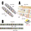 柔軟なLEDストリップライトDC 12Vデイライトホワイト6000K 3000KダブルロウSMD5050防水5mベッドルームキッチンホームデコレーションアウトドアランプクレスチ