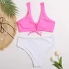 Sexy Dinozaurów Drukuj Bikini Stroje Kąpielowe Kobiety Lato Lace Up Push wyściełany Brazylijski Stringi Biquini Beachwear Swimsuit 210629