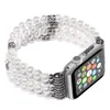 Elastic Stretch Faux Pearl Bracelet Strap for Apple Watch Band 42/38mm Wristband Compatible with iWatch Series 3/2/1 Accessories