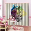 Curtain & Drapes Customized Size Luxury Blackout 3D Window Curtains For Living Room Horse Cortinas