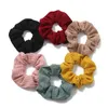 Scrunchies per capelli tinta unita Fasce per capelli da donna Corda elastica Supporto per coda di cavallo Versione coreana Copricapo Accessori per capelli