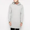 Nova Chegada Preto Lã Sólida Hip Hop Oversize Homens Hoody Longline Moda Hoodies Supershirts Homens Frete Grátis 201103