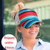 Gorra de béisbol con cola de caballo para mujer, gorra de camionero de malla de Color sólido para mujer, sombreros ajustables negros de hueso de verano para mujer