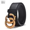 Cinturones, Diseñadores Cinturones versátiles para hombres y mujeres, Cuerpo de correa negra de calidad, cinturón con hebilla lisa con letras