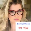 Zonnebril Half Wenkbrauw Cat Eye Leesbril Vrouwen Anti Blauw Licht Verziend Verziendheid Punt Om Te Lezen 05 175 20 2258738188