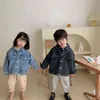 MILANCEL Autunno Bambini Cappotto Corto Stile Ragazze Giacca di Jeans Moda Ragazzi Vestito 211204