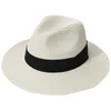 Breda brim hattar sommar unisex halmhatt mode halmsolshade rulla upp fedora strand sol hatt damer utomhus chapeau femme292s