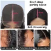 30 polegadas de onda de água fecho de laço perucas pré arrancadas 180% de densidade dianteira dianteira cabelo humano peruca 6x6 wig wig frontal