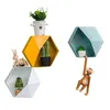 Hexagon Wall Shelves Storage Box Holders Honeycomb Geometric Shelf Decor for Nordic Living Bedroom Rack 211112