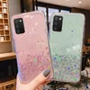 Case di telefono glitter Clear per Samsung Galaxy A02S US M31S A42 5G A12 M51 Nota 20 Coque Rainbow Ultra Gradient