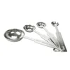 4pcs Stainless Steel Measuring Spoon Tea Cooking Baking Measure Scoop Cup Kitchen Coffee Tools 60Sets OOA5272