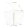 Clear Acryl Cube Cubo Favor Caixa de Plexiglass Plastic Storage Party Party Gift Package Organizador Organizer Home Office Uso 210922