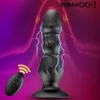 10 Hastighet Prostata Massager Vibrator Butt Plug Stimulator USB Charge Sexleksaker för män Kvinnor Trådlös fjärrkontroll Anal Bead