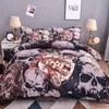 Boniu 3d Black White Skull beddengoedsets 23 -stigs suiker schedel dekbedovertrek met kussensloop skeletprint dekbed voor queen size 210309