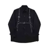 Houzhou Techwear Heren Sets Zwart Cargo Broek Shirt Kit Lange Mouwen Shirts Koreaanse Streetwear Hip Hop Harajuku Lente 211230