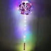 Gag Toys Cartoon Bobo schwimmender leerer Netz roter transparenter leuchtender Ballon, um im Dunkeln leuchtende Cartoon-Kinderquadrat im Großhandel zu drücken