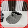 Mens Sunhat Luxurys Caps Hats Designer Baseball Hats Snapbacks Visor Hut Fashion Straw Hat Raffia tomt topp CAP Sombrero Grass Bra2521040