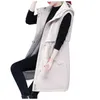 Women's Vests Korean 2022 Autumn Winter Coat Vest With Hooded Female Sleeveless Slim Thick Warm Ladies Waistcoat Plus Size 4XL