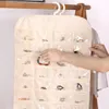 Storage Bags 80 Pockets PVC Necklace Bracelet Earring Organizer Bag Jewelry Hanging Accessories Double Sided Display Transparent