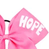 Newset Breast Cancer Awareness Cheer Bow avec bande élastique pour pom-pom girl bébé bandeaux fille cheveux