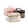 Gilding PU Cosmetic Bags Classic Handle Makeup Case Glittler Leopard Toiletry Bag with Zipper Closure DOM1061773