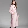 manteau de laine rose