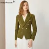 HarleyFashion Design classique européen Ameircan Army Green Blazers Slim Casual Haute Qualité Vestes d'extérieur 211019