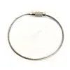 Stainless Steel Tool Parts Wire Keychain rope key Chain Carabiner Cable Keyring for Outdoor Hiking DAT370