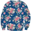 Bela rosa / peônia flor 3d em toda a camisola impressa homens / mulheres harajuku floral manga longa moletom casual pullover 201020