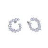 white circle earrings