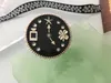 Mode Luxus Damen Damen runde Uhr Uhr gestempelt große Logo Broschen Pins mit Box Farben kostenloser Versand
