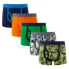 HH 5pcs Boys Underwear Boxer Briefs Camouflage Panties For Baby Boy Underpants Comfort Cotton Kids Underpants For Teenagers 211122