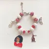 Charm Bracelets Hand Made Greek Letter Sorority Red Detal Elephant Handsign Girl 1913 Bracelet Jewelry218S