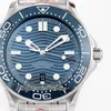 ORF Diver 300M Cal A8800 Orologio da uomo automatico 42mm Lunetta in ceramica Quadrante blu onda strutturato Bracciale in acciaio inossidabile 210.32.42.20.03.001 Super Edition Puretime e5