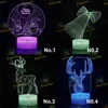 Cadeau de noël 3D LED veilleuse coloré changeant tactile télécommande lampe de Base décoration de noël pour enfants enfant