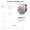 Luxury Sliver Striped Tie För Män 7 cm Bröllop Business Märke Design Fashion Dress Suit Silk Polyester Slips med presentförpackning