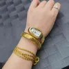 MissFox Pulseira Clássica Watch White Snake Dial 18k Ouro Ouro Mulher Quartz Relógios Presente Pessoas Antervadoras Relógios De Relógio De Relógio Para A Senhora