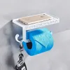 Rozin alliage de Zinc salle de bain porte-papier hygiénique téléphone portable avec étagère porte-serviettes boîte à mouchoirs 210720