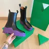 Damen Designer Boots Bottegas Leder Martin Kn￶chel Chaelsea Boot Mode nicht rutschfarbige Wellenfarbe Gummi-Au￟ensohle Elastik-Gurtband Luxus Komfort Exquisite Exquisite