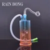 Hurtownia Wody Dab Dab Rig Bong Bong Rura palenia z silikonowym wąż i 10 mm męski szklany platforma olejna