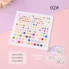 Autocollants Stickers 3D Eye Makeup Tear Stick Rhineatones Nail Sticker White Pearl Design Decal Art Sliders Décoration Pour DIY Prud22