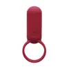 NXY Cockrings Svart Carmine Vit USB Laddning Vattentät Silent Vibration Ring Vibrator Stimulera Cock Shop Penis 1124