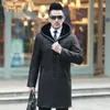 Men's Leather & Faux Sheep Shearing Winter Men Real Fur Coat Sheepskin Mens Jacket Jaqueta De Couro P1262-1 YY942