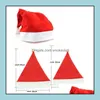 Świąteczne dostawy Strona główna Garden200PCS Red Santa Claus Hat Tra Soft Pluszowa Cosplay Dekoracji Adts Christmas Party Hats Drop Dostawa 2021 OVQB