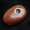 Natural Jinsha Stone Oval Crystal Tubulação Simples Moda Cigarro Titular Play Fabricantes Direto Vendas