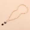 Подвесные ожерелья леопардовый рисунок для сердца ожерелье для женщин с пряжкой двойной цепи Клавицкие цепь короткие 2021 Модные украшения
