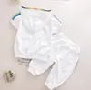 5 set / lotto! Bambini Cappotto a righe arcobaleno + pantaloncini 2 pezzi set bambini abiti firmati ragazze Ragazzi abiti sportivi all'aperto Abbigliamento estivo per bambini per 1-5T