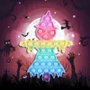 Favor Halloween Push Bubble Fidget Antistress Toys Special Pumpkin Witch Ghost Scarecrow Rainbow Adult Stress Relief Big Size