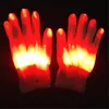 Party Decoration Halloween LED -blinkande fingerljus upp färgglada belysningshandskar Rave Props Poping259T