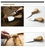 Conjuntos de alça de madeira bard conjunto carvalho bambu cortador de queijo faca slicer kit cozinha cortador de queijo acessórios 6780302